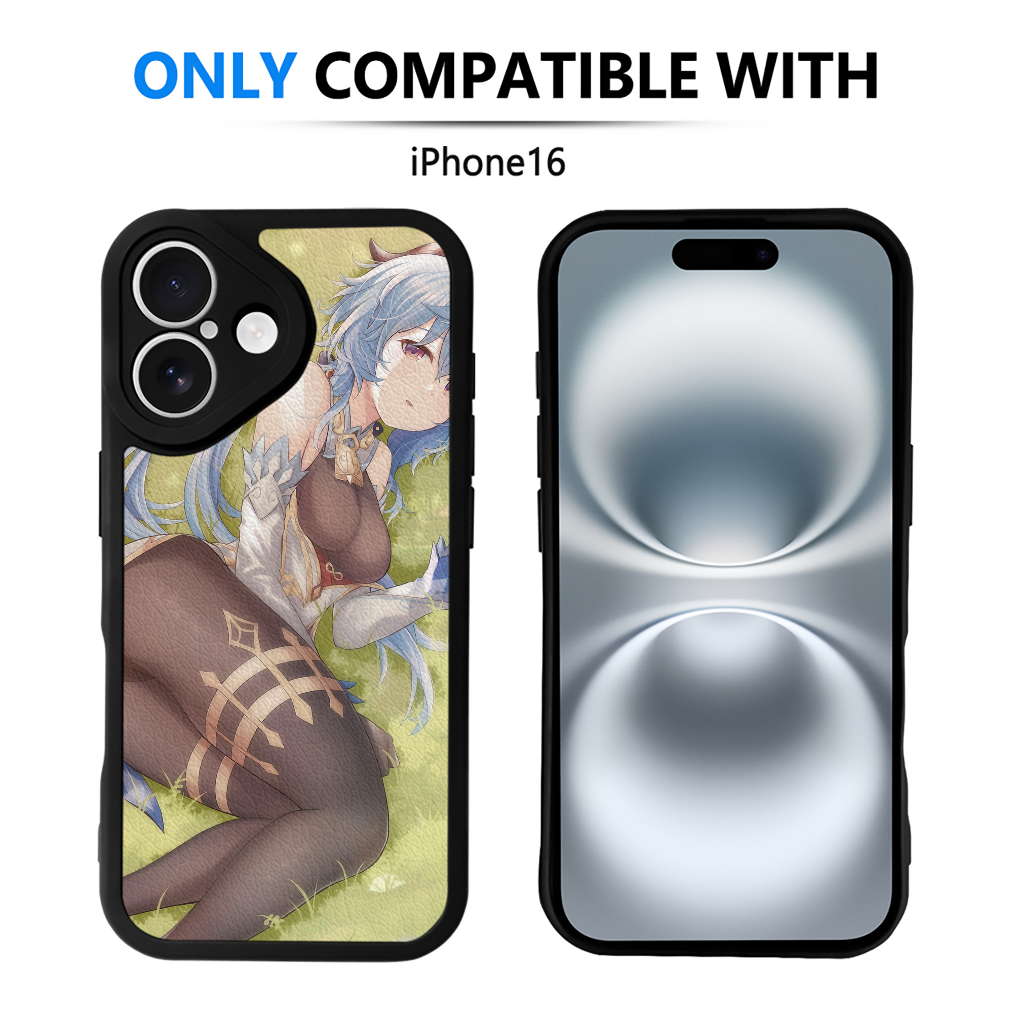 げんし神 genshin 【iPhone 16シリーズ対応】シリコンスマホケース（レザー調） 材質：シリコン